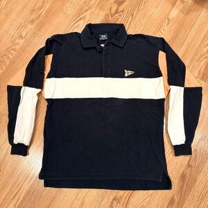 Eden Park Navy Gold Cream‎ Long Sleeve Jersey Bulls Rugby Shirt size M